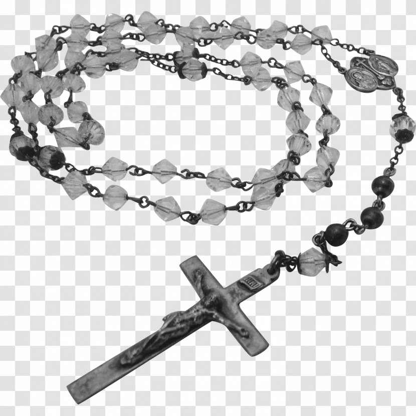 Bracelet Rosary Bead Body Jewellery Chain - Cross Transparent PNG