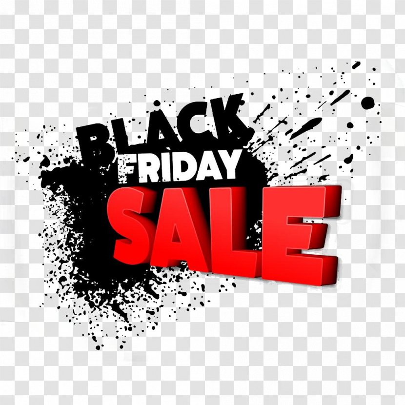 Black Friday Sales Coupon Retail Shopping - Red - Spree Three-dimensional Characters Transparent PNG