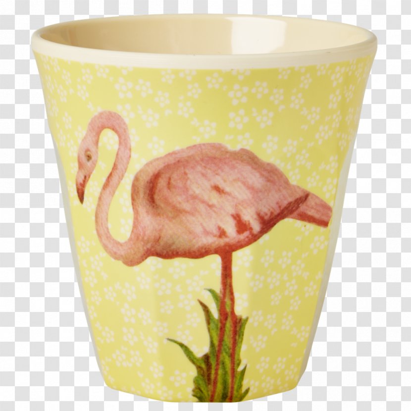 Melamine Mug Cup Ceramic Beaker - Dishwasher - Flamingo Printing Transparent PNG