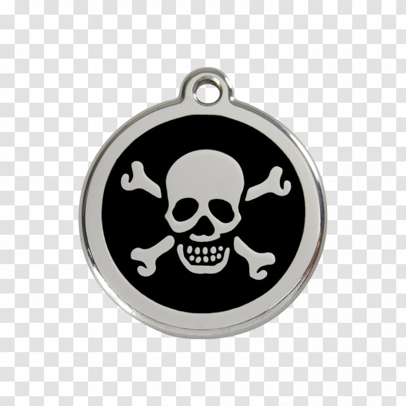 skull and crossbones dog tag