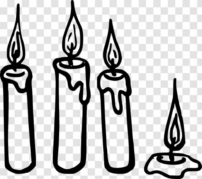 Advent Candle Clip Art White - Drawing Para Colorear Transparent PNG