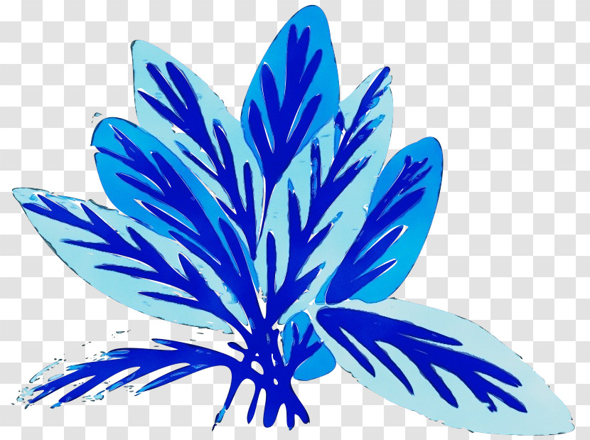 Leaf Cobalt Blue Font Flower Cobalt Transparent PNG