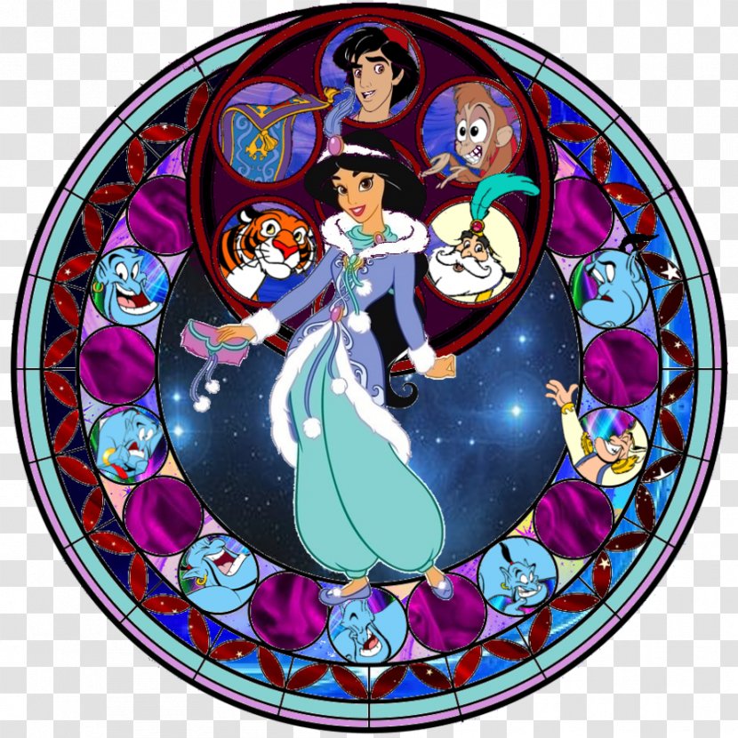 Ariel Princess Jasmine Marina Del Rey The Walt Disney Company Belle - Stained Glass Transparent PNG