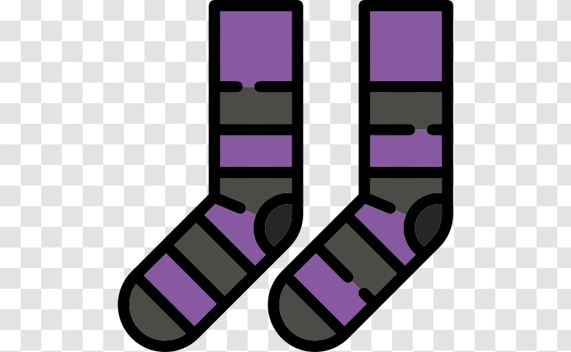 Fashion Clothing Sock Icon - Purple - Halloween Transparent PNG