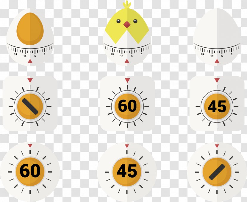 Chicken Egg Timer - Yellow - Cute Transparent PNG