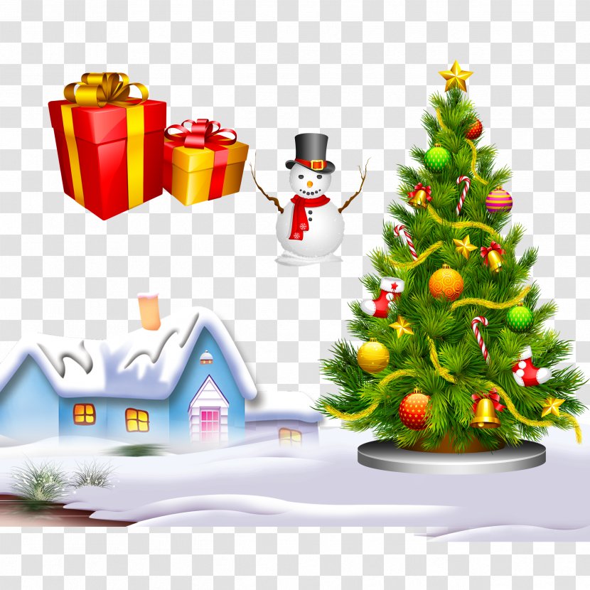 Santa Claus Christmas Tree Ornament - Fir - Trees And Houses Transparent PNG