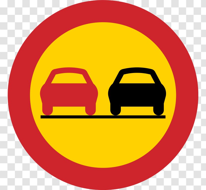 Prohibitory Traffic Sign Overtaking Vehicle Sweden - Road Transparent PNG