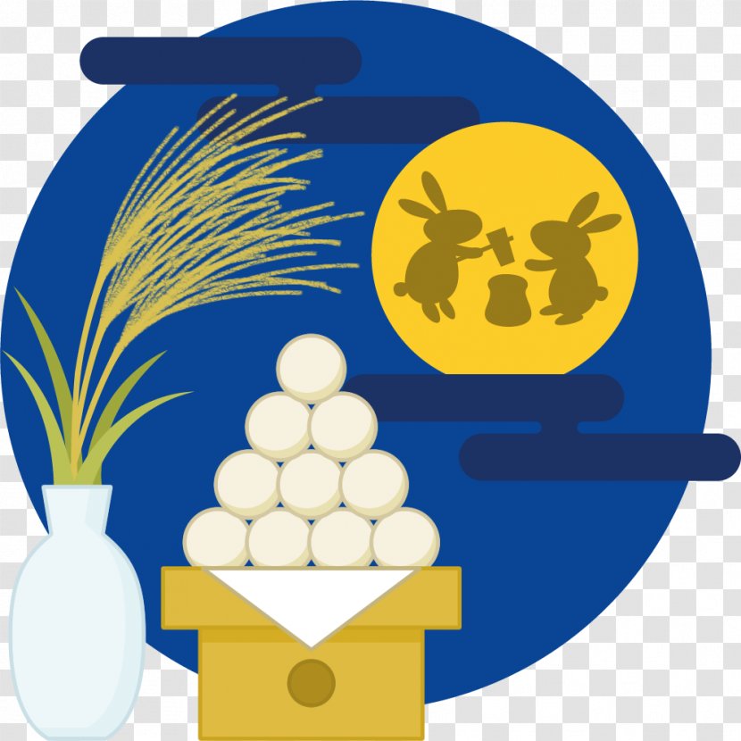 Tsukimi Dango Chinese Silver Grass Full Moon Transparent PNG