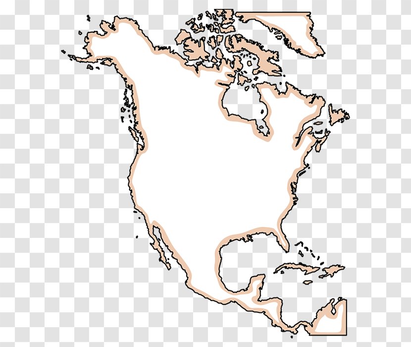Blank Map North America Clip Art - Black And White - Jug Car Transparent PNG