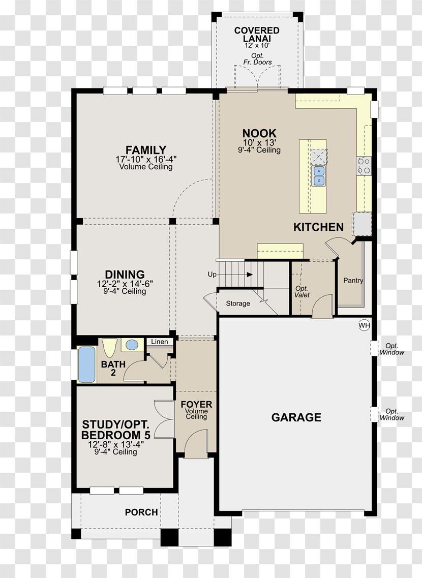 Floor Plan Fresno House CalAtlantic Homes Ryland - Bathroom Transparent PNG