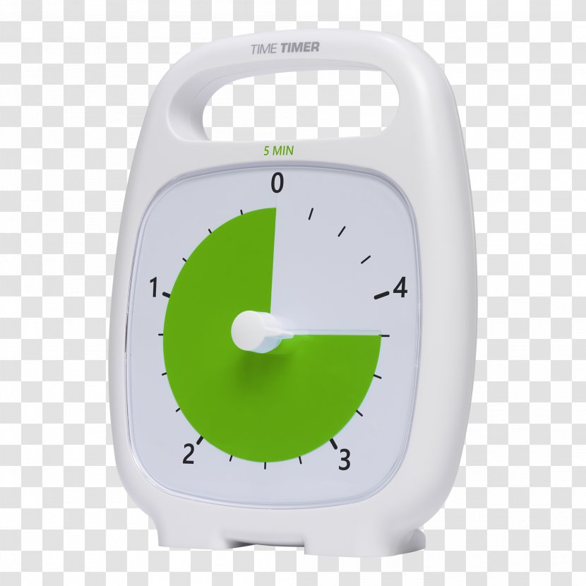 Time Timer PLUS 5 Minute Visual Analogue Clock Audible Countdown - Green Transparent PNG