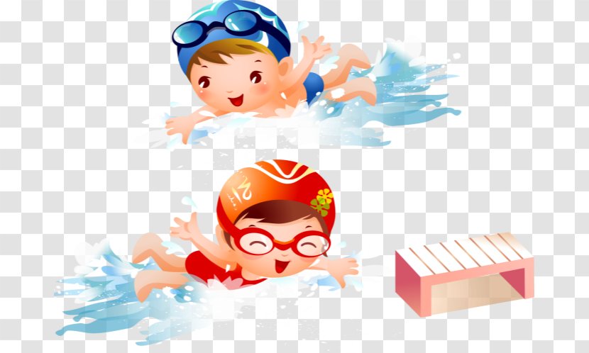 Swimming Child Clip Art - Pool Transparent PNG