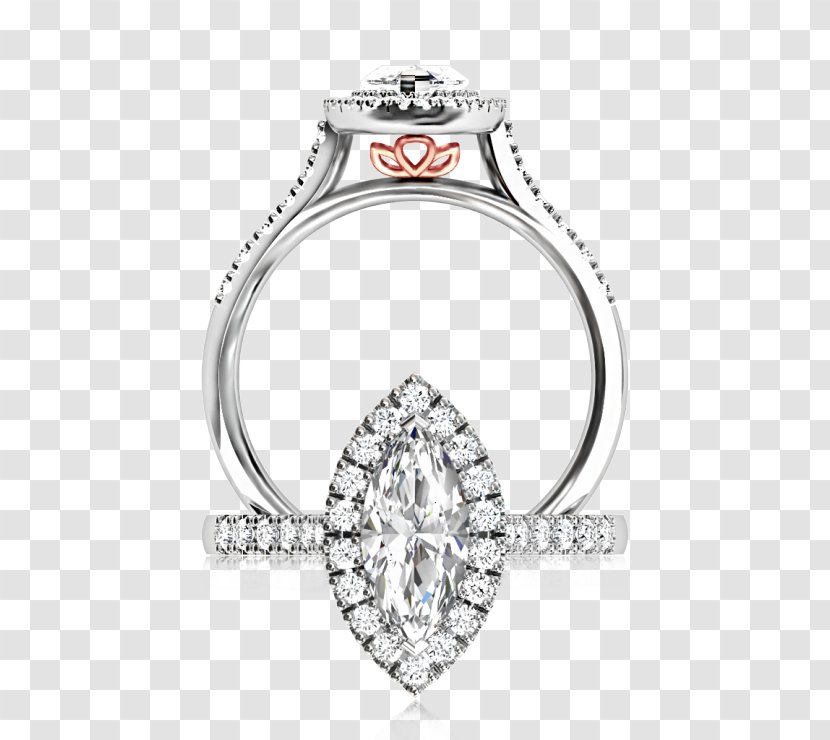 Jewellery Engagement Ring Diamond Gemstone - Metal - Halo Circle Transparent PNG