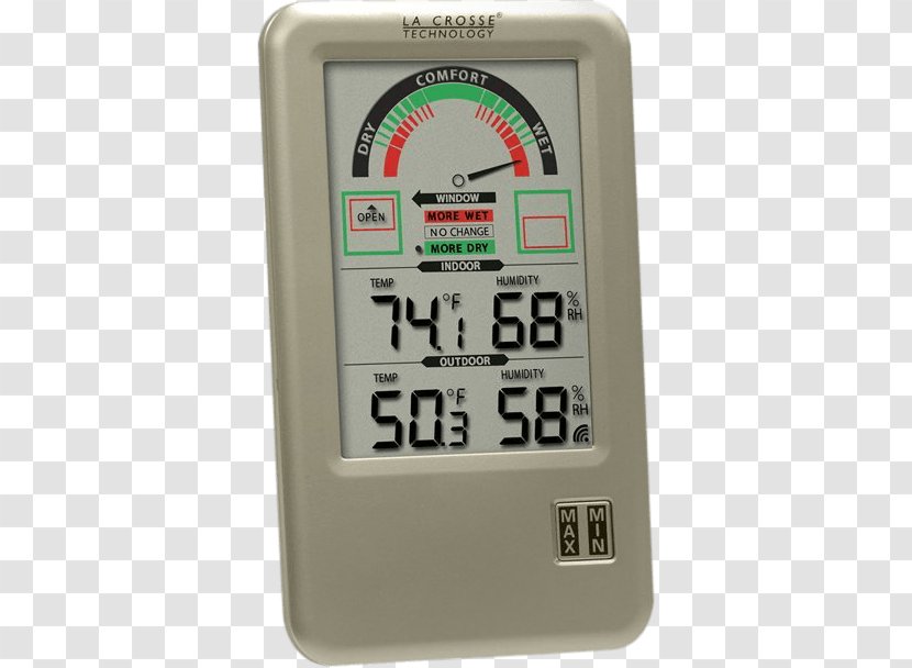 Weather Station La Crosse Technology Indoor–outdoor Thermometer - Forecasting Transparent PNG