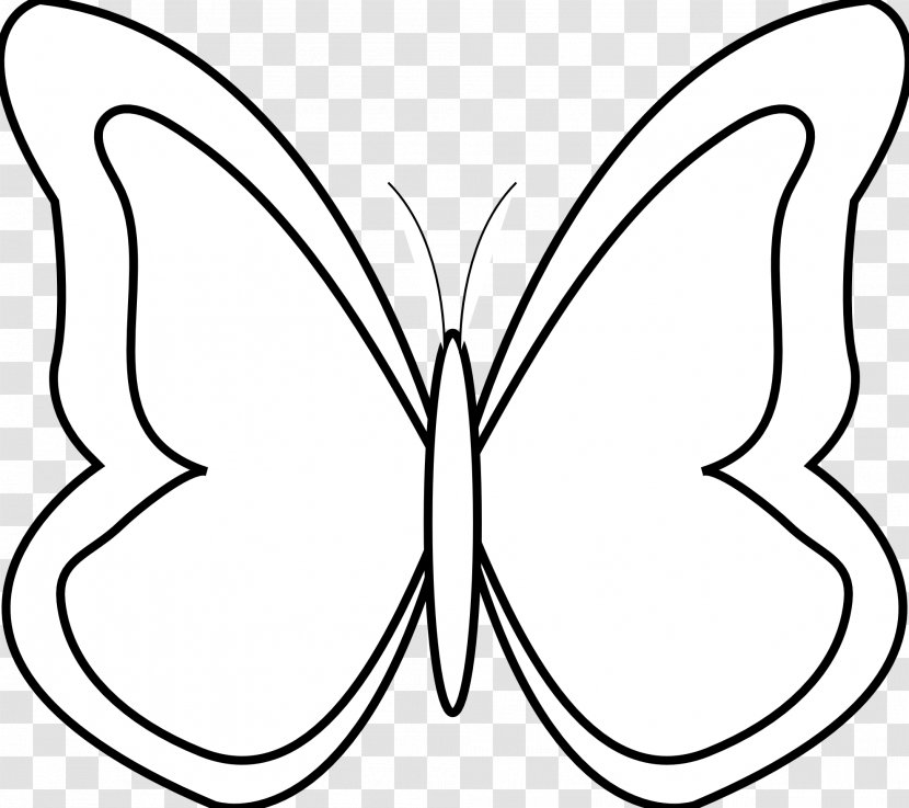 Butterfly White Clip Art - Line - Bold Cliparts Transparent PNG