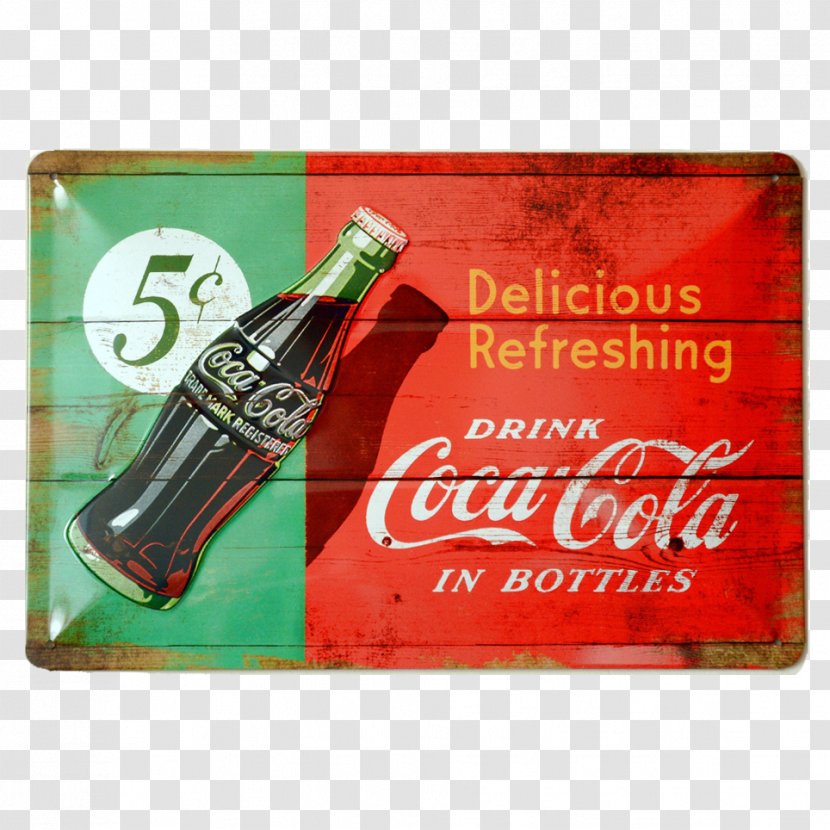 Coca-Cola Sign Fizzy Drinks Crown Lager - Bottle - Coca Cola Transparent PNG
