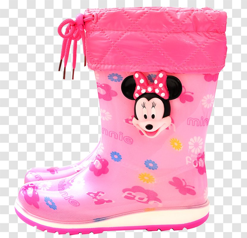 Snow Boot Pink Wellington - Magenta - Rain Boots Transparent PNG