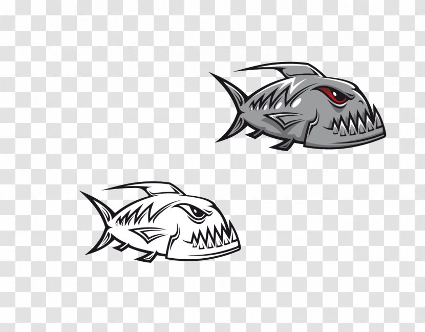 Piranha Cartoon Royalty-free Clip Art - Photography - Vicious Fish Transparent PNG