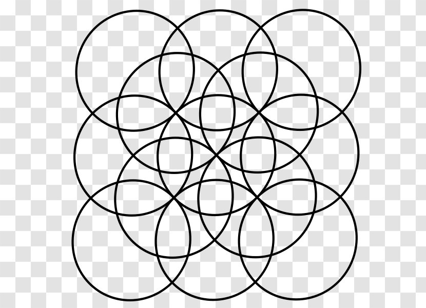 Overlapping Circles Grid Geometry Clip Art - Rhombitrihexagonal Tiling - Circle Transparent PNG