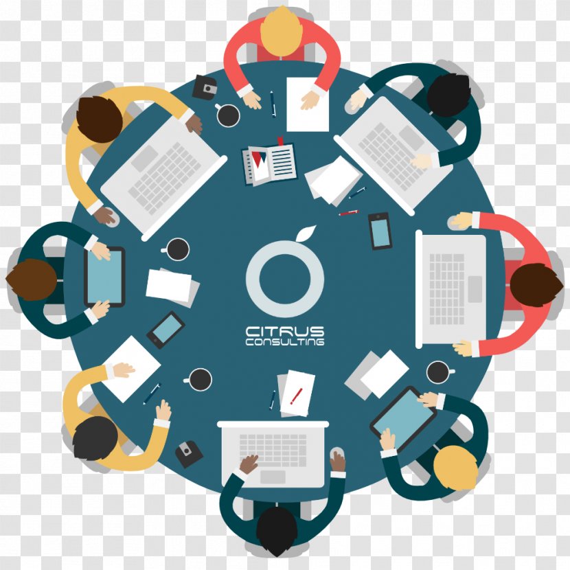 Round Table Meeting Transparent PNG