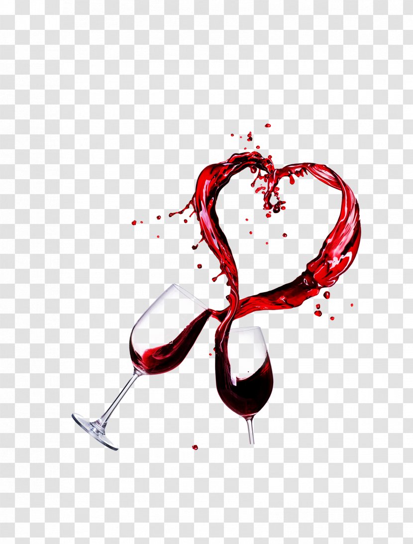 Wine Hans Herzog Estate Dinner Valentines Day Restaurant - Flower - Beautiful Fine Cocktail Goblet Heart Transparent PNG