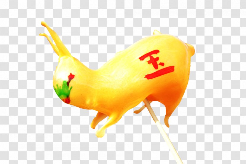 Yellow Beak Tail Font - Rabbit Sugar Transparent PNG