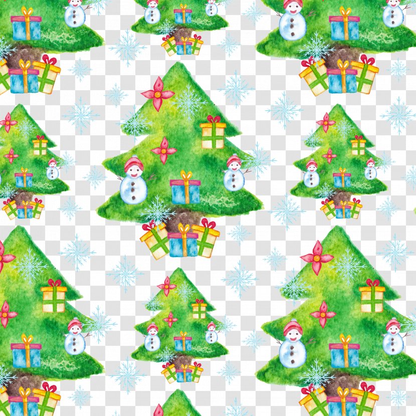 Christmas Tree Flower Pattern - Holiday - Collection Transparent PNG