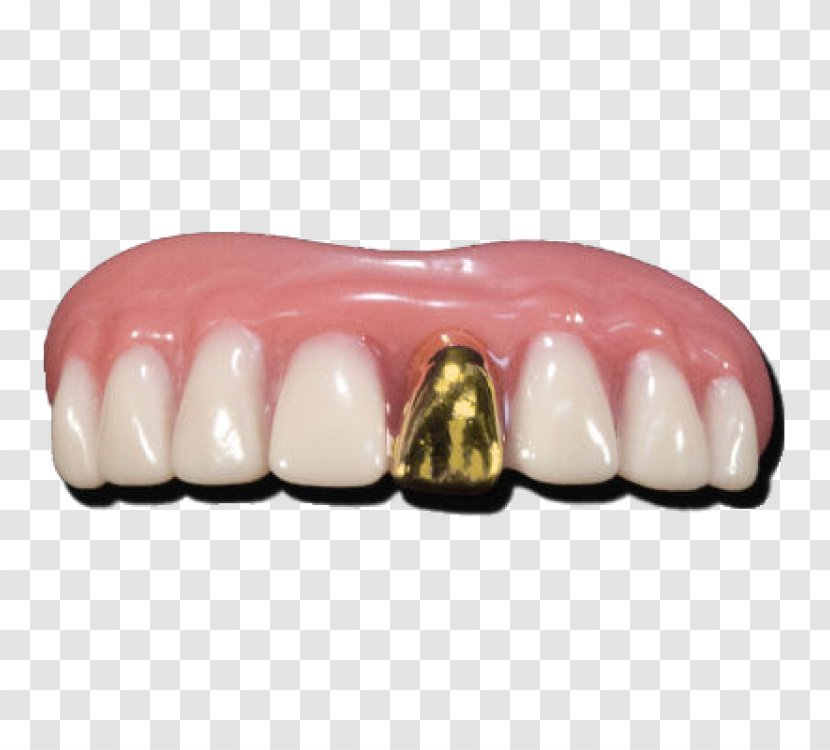 Human Tooth Gold Teeth Dentures - Smile Transparent PNG