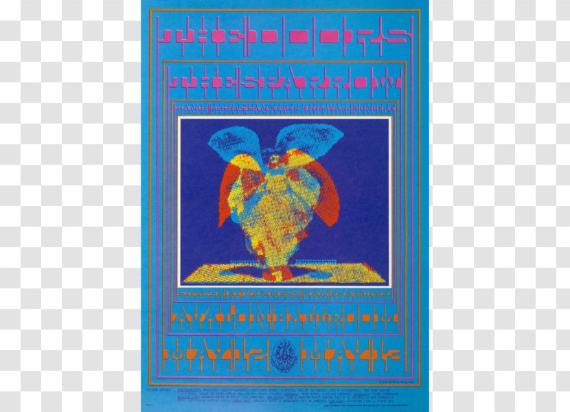 Avalon Ballroom The Fillmore Poster Psychedelic Rock Psychedelia - Frame - Lady Butterfly Transparent PNG