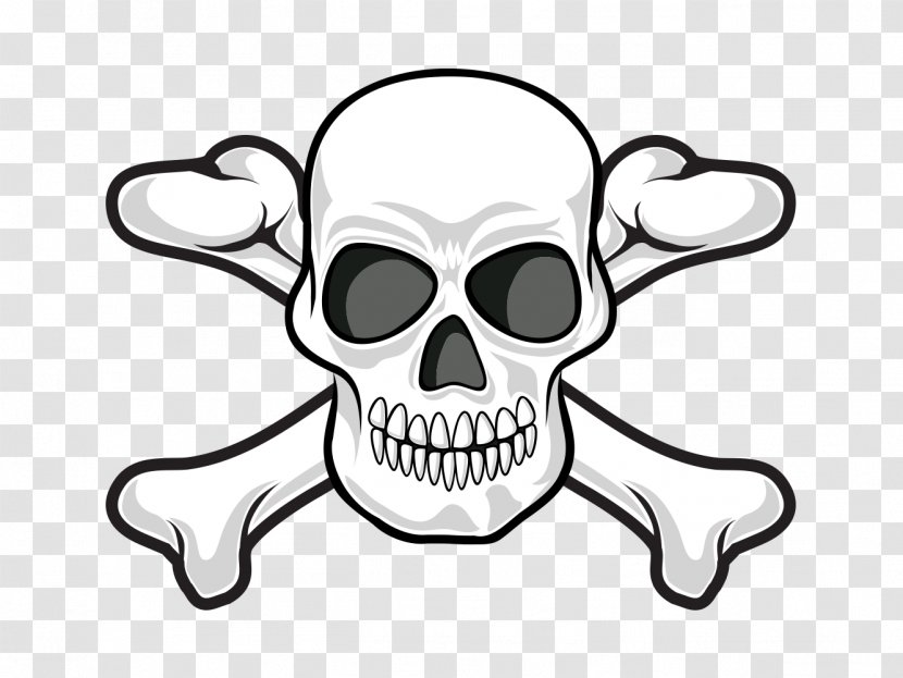 Human Skull Symbolism And Crossbones Jolly Roger - Personality Transparent PNG