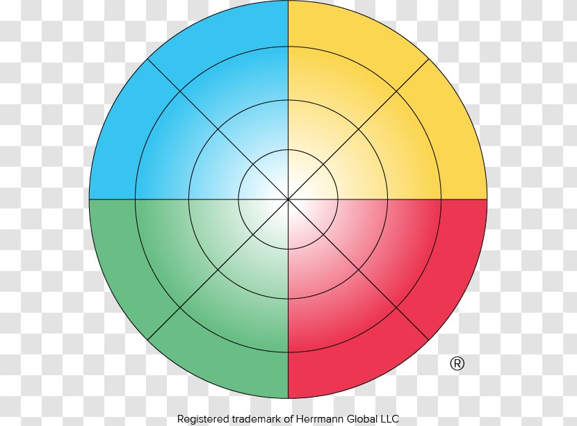 Herrmann Brain Dominance Instrument Thought Circle Angle - Area - Quadrant Transparent PNG