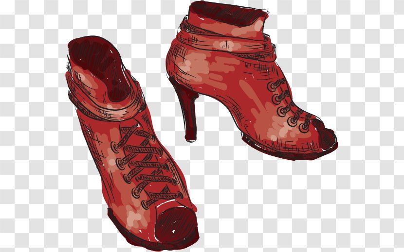 Woman Graphic Design - Footwear - Hand-painted Women Supplies Transparent PNG