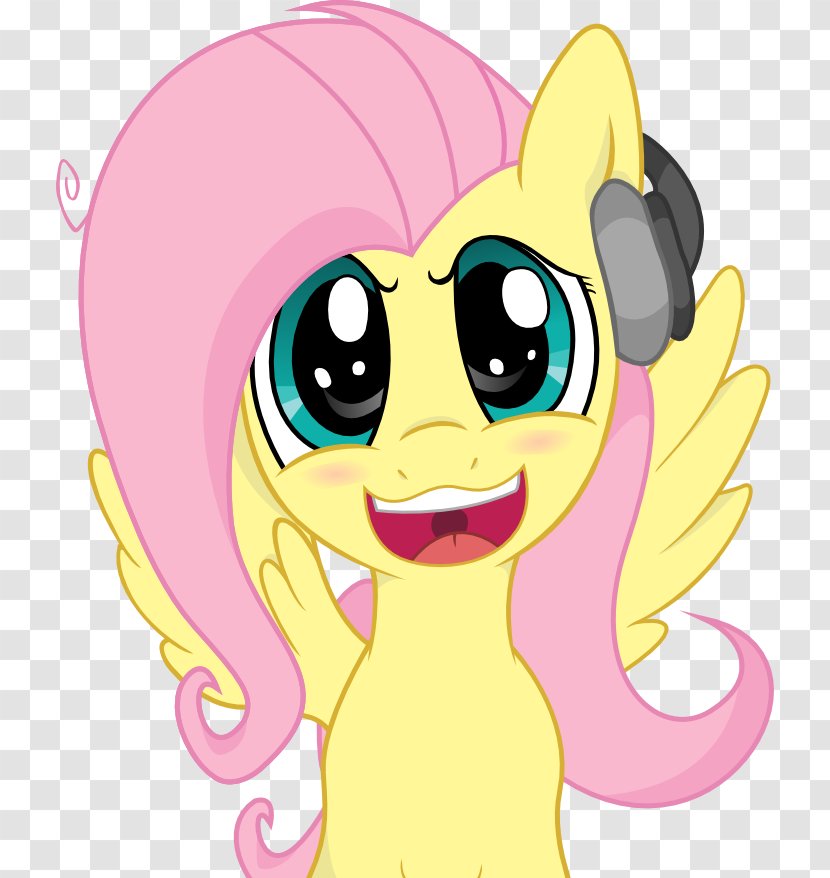 Fluttershy Pinkie Pie Rarity Twilight Sparkle Rainbow Dash - Flower - Headphones Transparent PNG