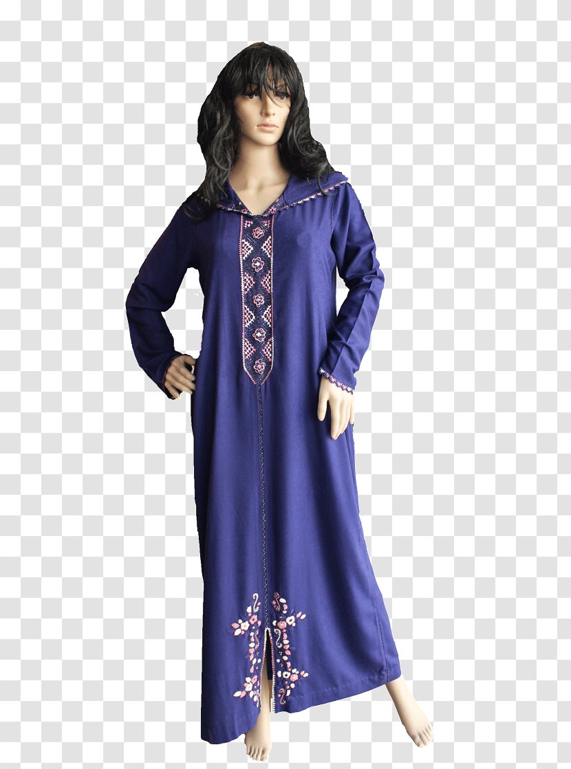 Djellaba Blue Agadir Moroccans Kaftan - Embroidery - Dress Transparent PNG