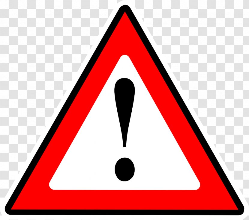 Exclamation Mark Triangle Warning Sign Clip Art - Wikimedia Commons Transparent PNG