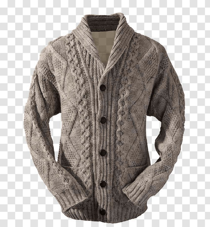 Cardigan Hoodie Knitting Pattern Collar - Woolen - Button Transparent PNG
