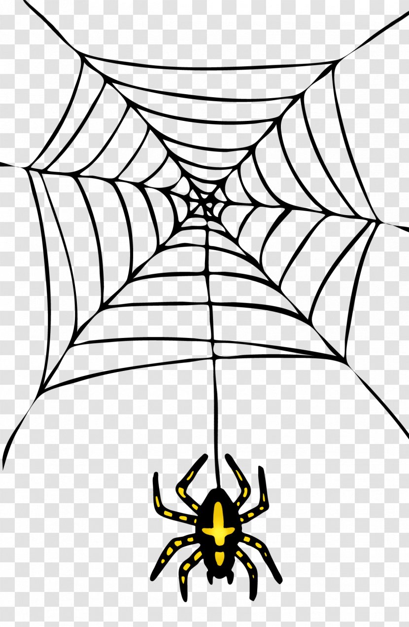 Spider Halloween Clip Art - Monochrome - Transparent Transparent PNG