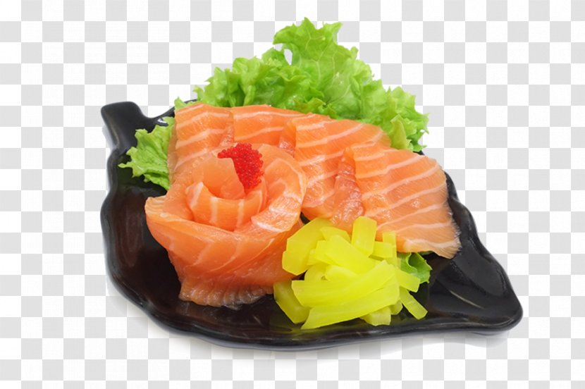 Sashimi Smoked Salmon Sushi Lox Onigiri - Japanese Cuisine Transparent PNG
