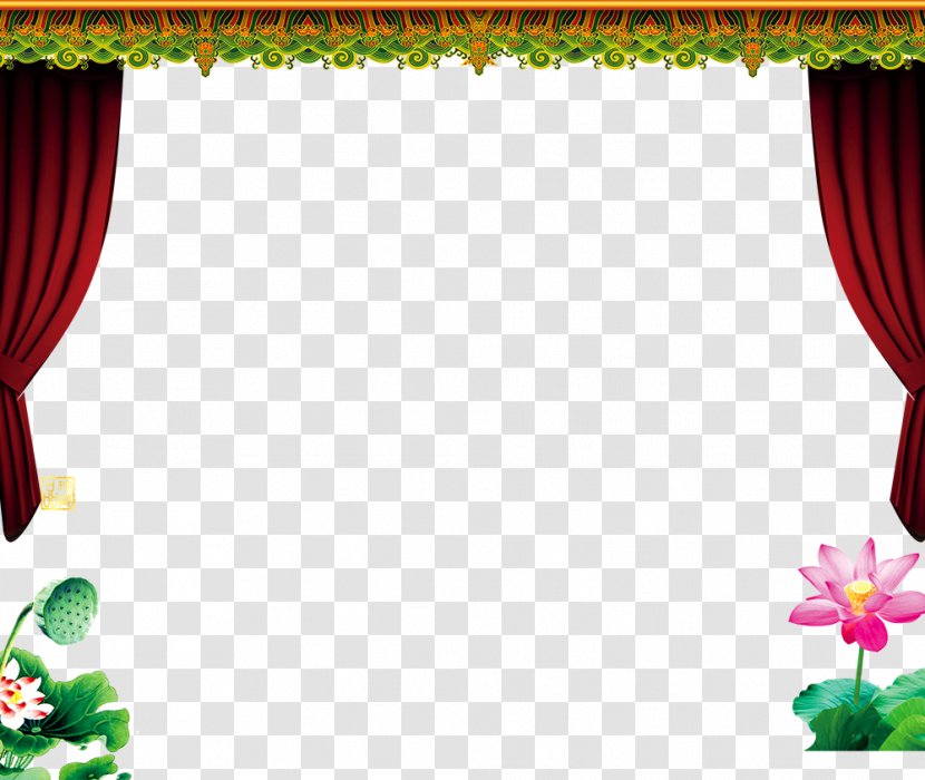 Theater Drapes And Stage Curtains Nelumbo Nucifera Lotus Seed - Interior Design - Curtain Transparent PNG