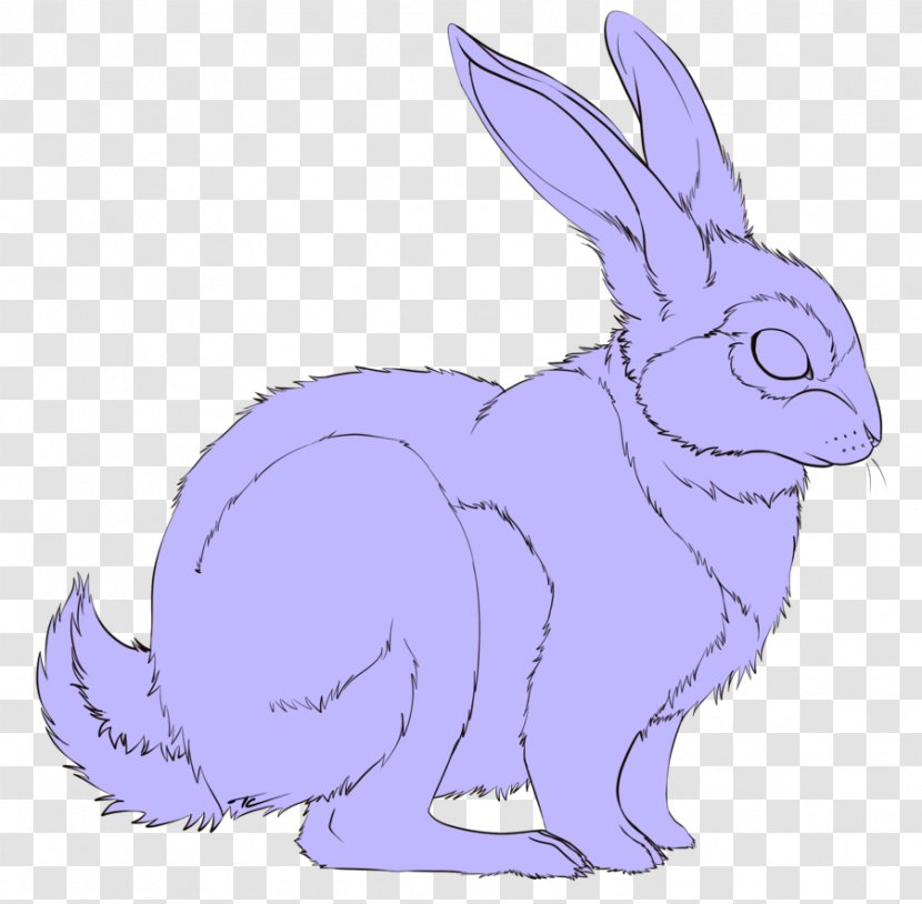 Hare Domestic Rabbit Line Art Easter Bunny - Cartoon - Ears Transparent PNG