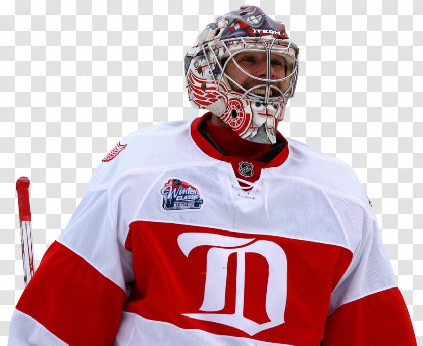 American Football Helmets Detroit Red Wings Goaltender Mask Protective Gear - Ty Conklin Transparent PNG