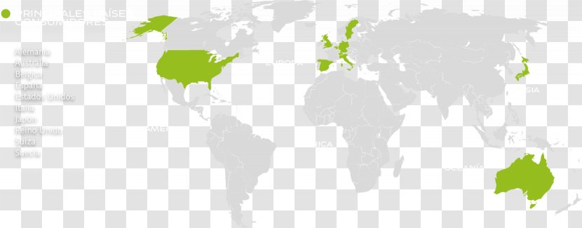 World Map United States Japan - Plant - Denominación De Origen Transparent PNG