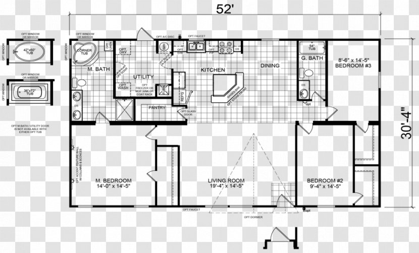 Floor Plan Mobile Home House Champion Homes Manufactured Housing - Coat Rack Transparent PNG