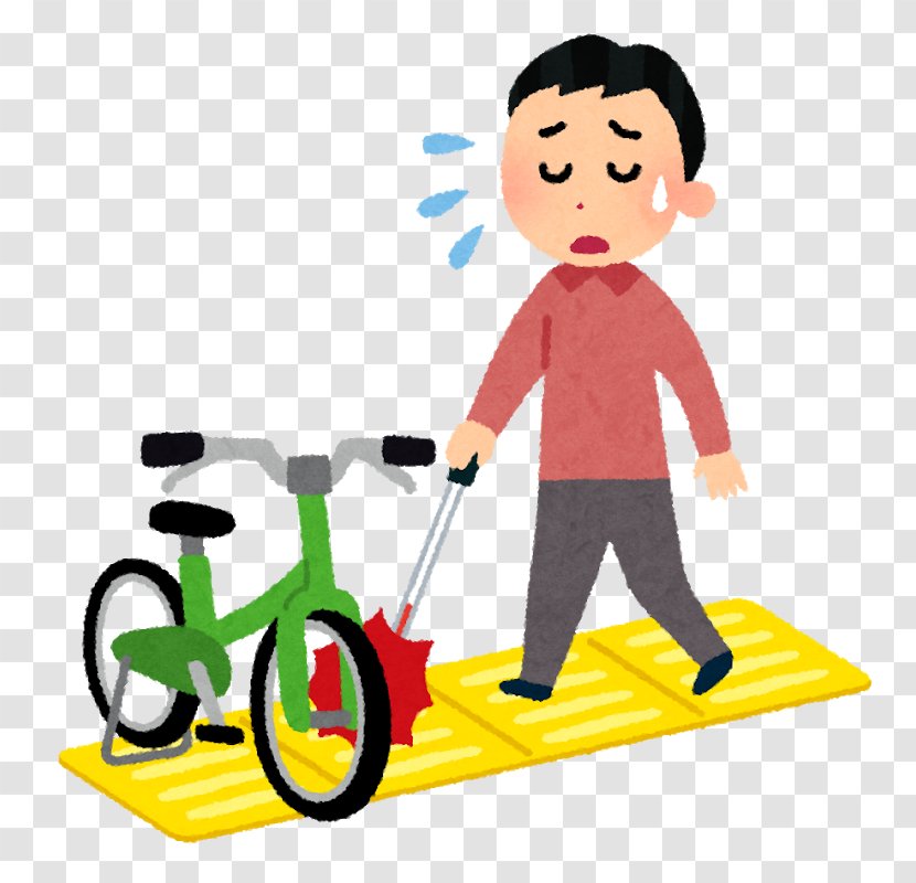 Illustration Vehicle Disability Tactile Paving Sidewalk - Male - Boy Transparent PNG