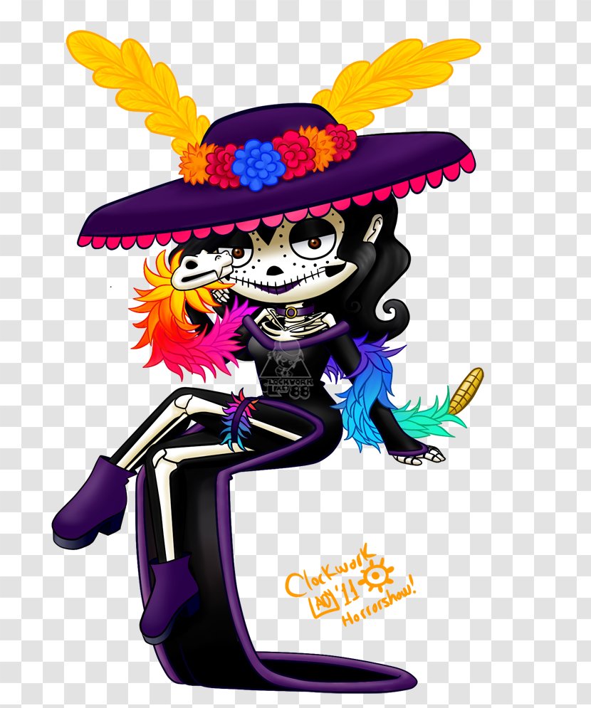 La Calavera Catrina Drawing Cartoon Day Of The Dead Transparent PNG