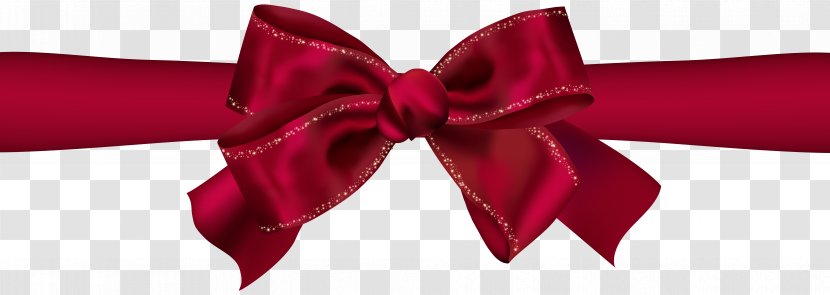 Beautiful Red Bow Clip Art Image - Web Banner - White Transparent PNG