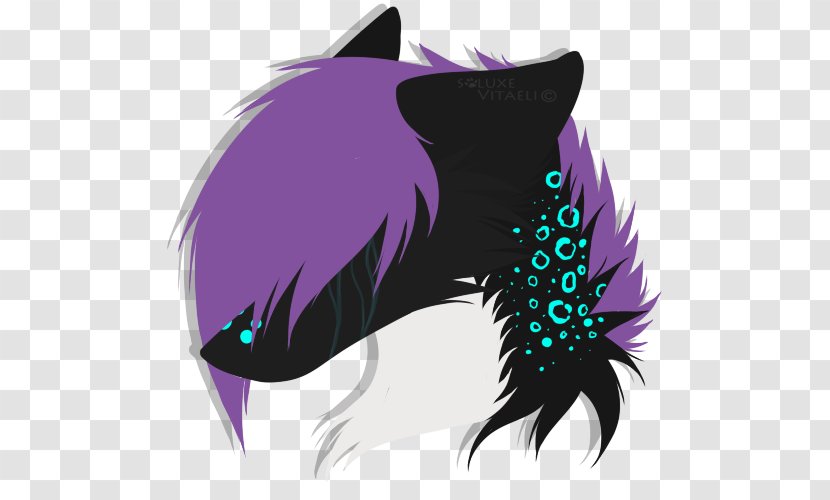 Whiskers Cat Feather Clip Art - Purple Transparent PNG