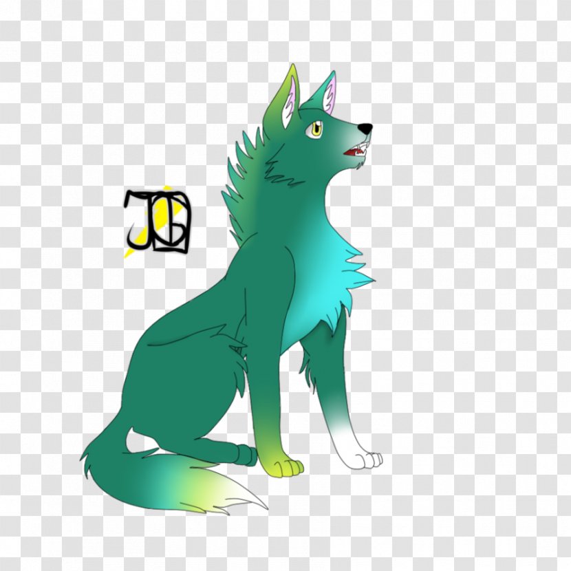 Canidae Cat Dog Cartoon - Green Transparent PNG