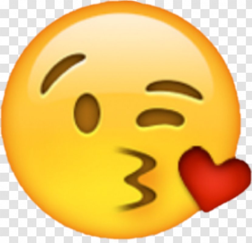 Emoji Emoticon Kiss Smiley Clip Art - Heart - Hike Transparent PNG