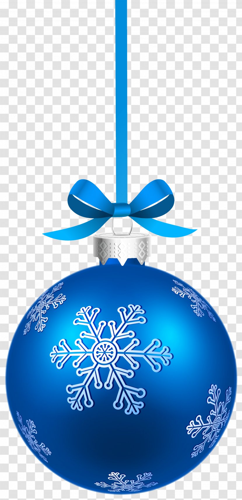 Christmas Ornament Decoration Blue Clip Art - Star Of Bethlehem - Hanging Ball With Snowflakes Clipart Image Transparent PNG